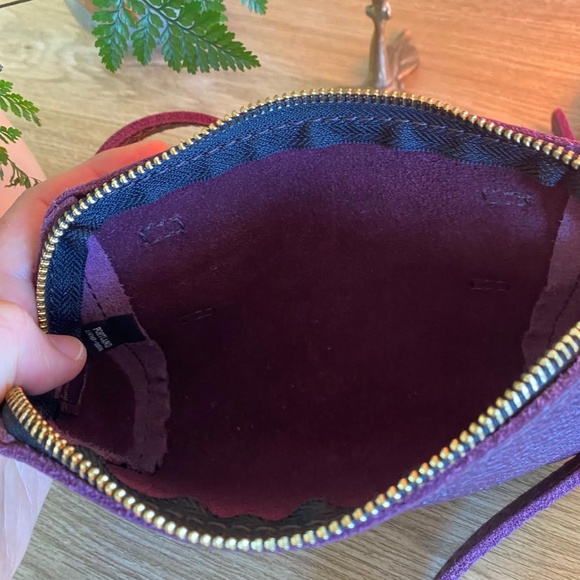 💜 Portland Leather Deep Purple Plum Crossbody Belt Bag 💜 - Picture 10 of 12